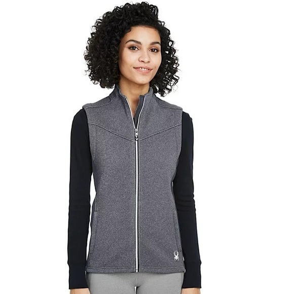 Spyder S17275 Ladies' Pursuit Vest black heather gray large NWT - Picture 4 of 15